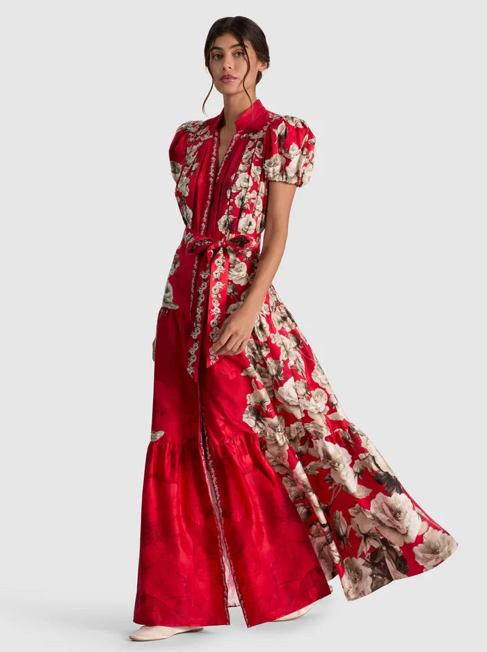 ROBE CHEMISE MAXI ÉTAGÉE CORA SS-ALICE + OLIVIA
