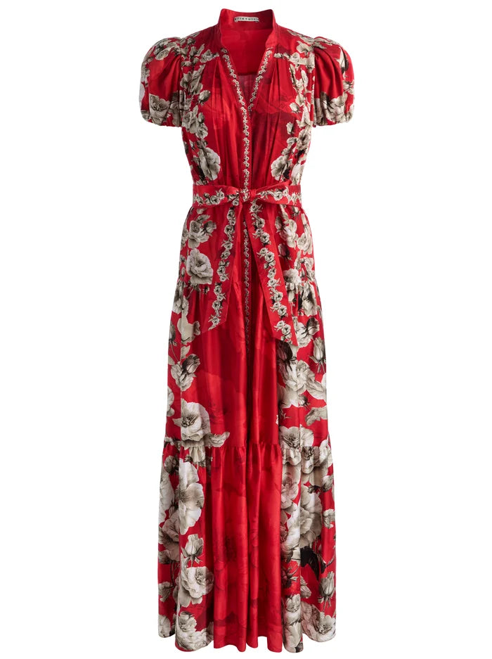ROBE CHEMISE MAXI ÉTAGÉE CORA SS-ALICE + OLIVIA