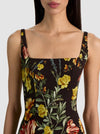 JULIA MINI DRESS-DESERT SPRIGS BLACK-ALICE + OLIVIA