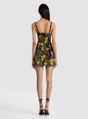 JULIA MINI DRESS-DESERT SPRIGS BLACK-ALICE + OLIVIA