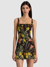 JULIA MINI DRESS-DESERT SPRIGS BLACK-ALICE + OLIVIA