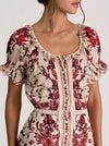 ROBE COURTE ÉTAGÉE BOUTONNÉE MCLAINE AVEC MANCHES BOUFFANTES-ALICE + OLIVIA