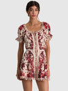 ROBE COURTE ÉTAGÉE BOUTONNÉE MCLAINE AVEC MANCHES BOUFFANTES-ALICE + OLIVIA