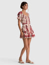 ROBE COURTE ÉTAGÉE BOUTONNÉE MCLAINE AVEC MANCHES BOUFFANTES-ALICE + OLIVIA