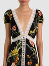 ROBE MIDI EN DENTELLE ÉVIDÉE PROFONDE-ALICE + OLIVIA