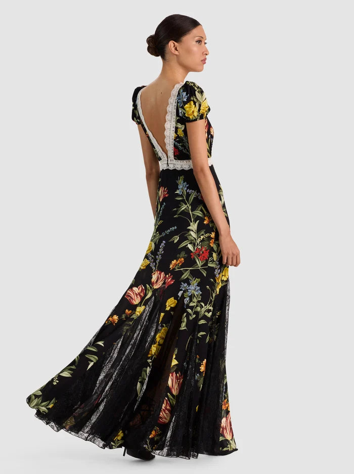 ROBE MIDI EN DENTELLE ÉVIDÉE PROFONDE-ALICE + OLIVIA
