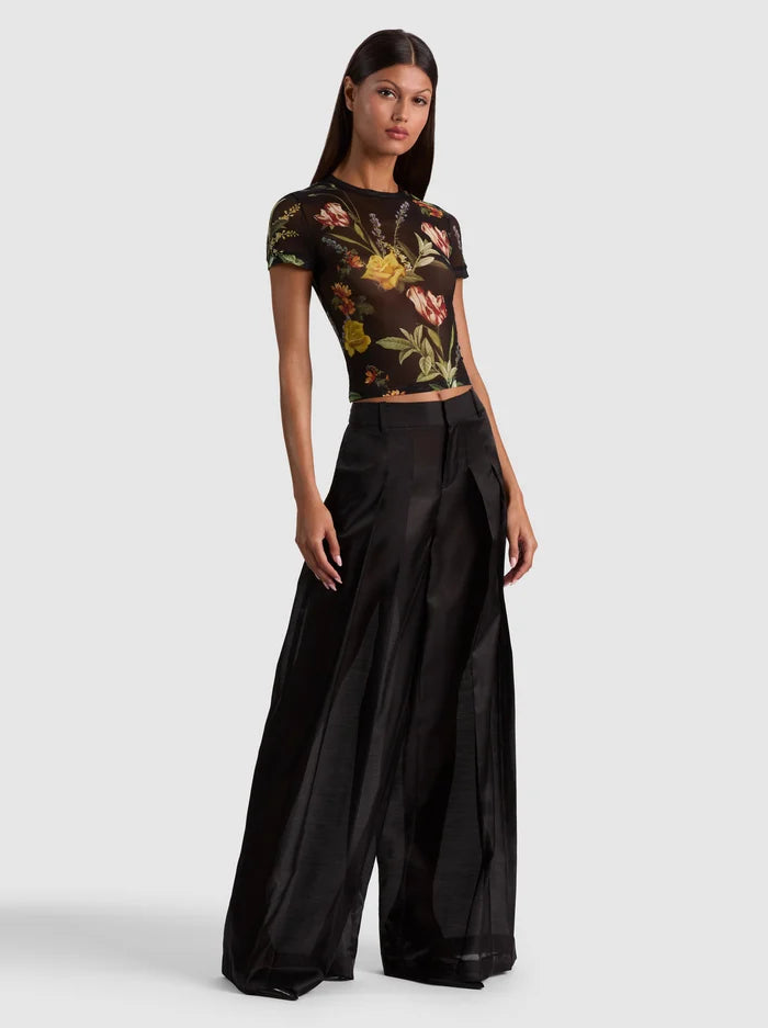 TESS TEE - DESERT SPRIGS BLACK