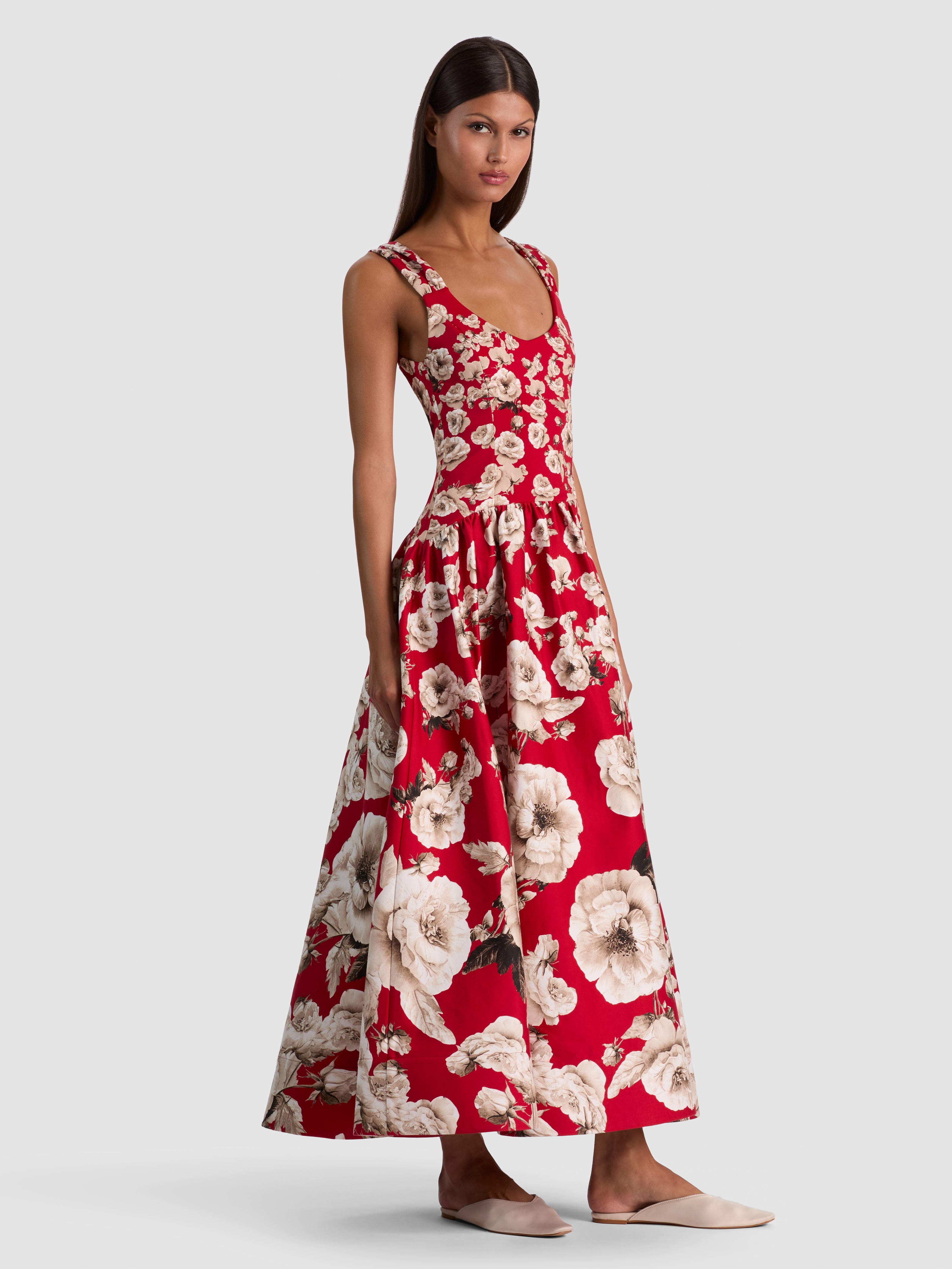 ABITO MIDI ORIANA SOFT A GOCCE CON SCALFO A V E VITA BASSA-ALICE + OLIVIA