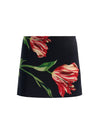 RUBI MINI SKIRT-SOFT TULIP BLACK-ALICE + OLIVIA