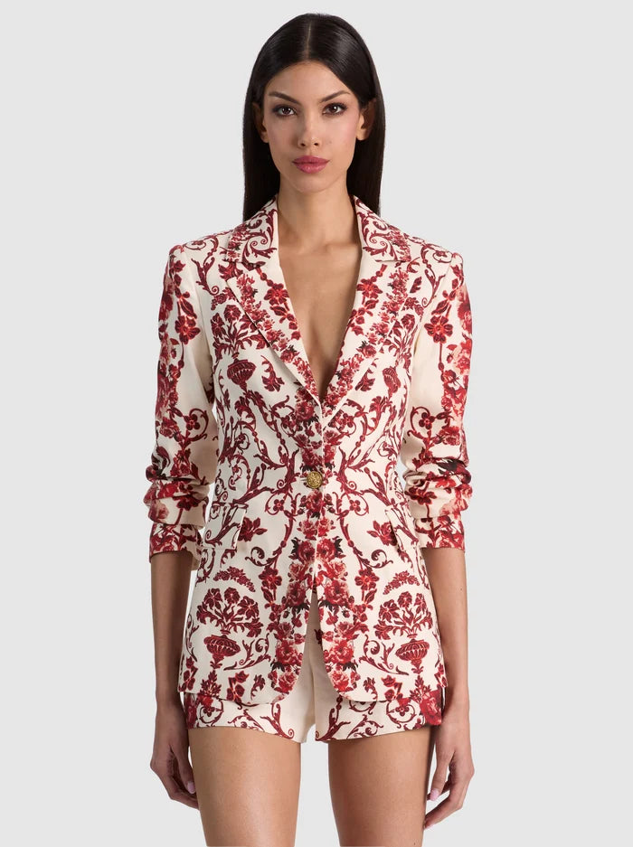 Blazer Aderente Macey con Collo a Scialle-ALICE + OLIVIA
