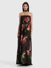 ABITO LUNGO VOLUMINOSO SENZA SPALLINE MARICELA CON SCIARPA-ALICE + OLIVIA
