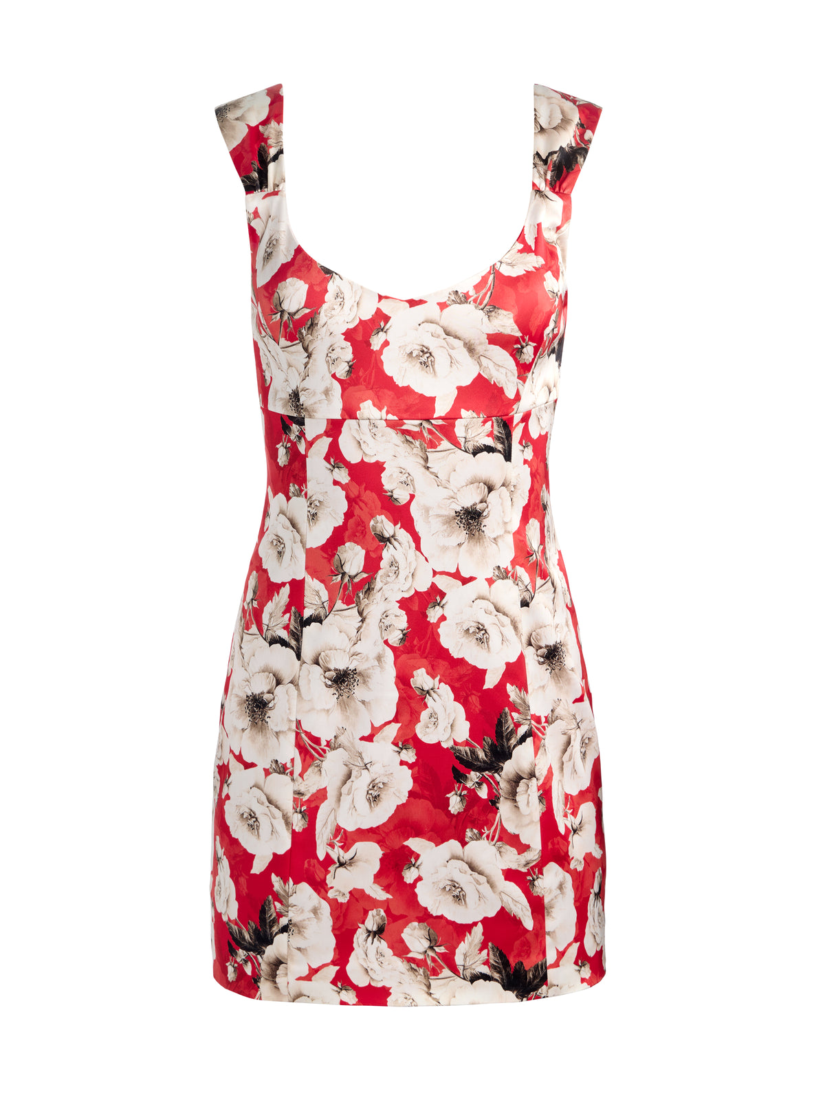 RENEE FITTED MINI DRESS - ROSE GARDEN HIBISCUS