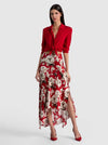 ROSA MIDI SLIP SKIRT-ROSE GARDEN SM HIBISCUS-ALICE + OLIVIA
