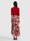 ROSA MIDI SLIP SKIRT-ROSE GARDEN SM HIBISCUS-ALICE + OLIVIA