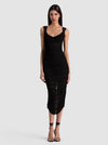 RENEE SHEER MIDI DRESS-Black-ALICE + OLIVIA
