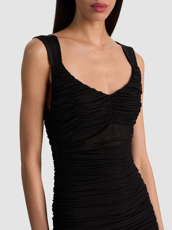RENEE SHEER MIDI DRESS-Black-ALICE + OLIVIA
