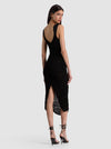 RENEE SHEER MIDI DRESS-Black-ALICE + OLIVIA