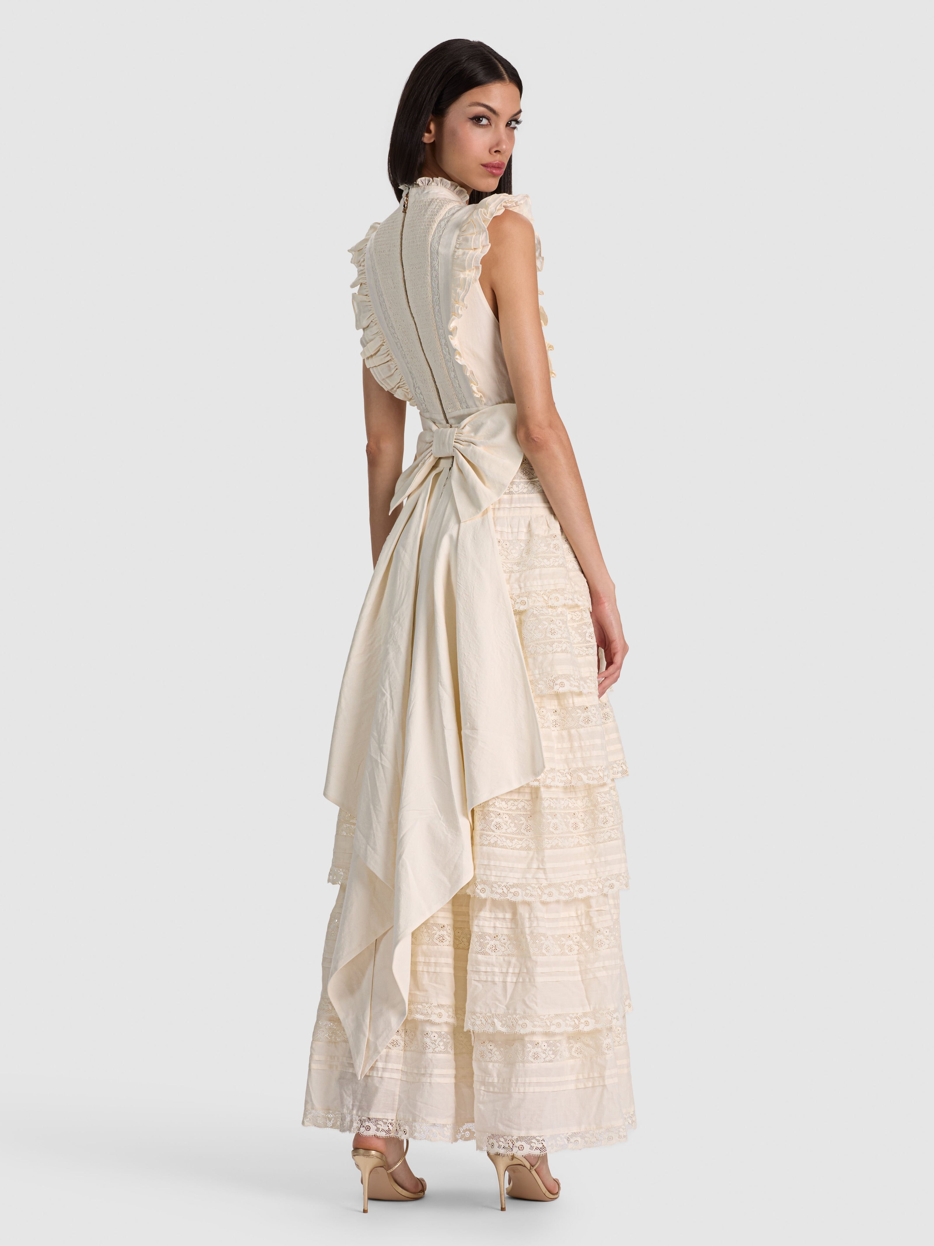 TAHARA TIERED MAXI DRESS-CHINO-ALICE + OLIVIA