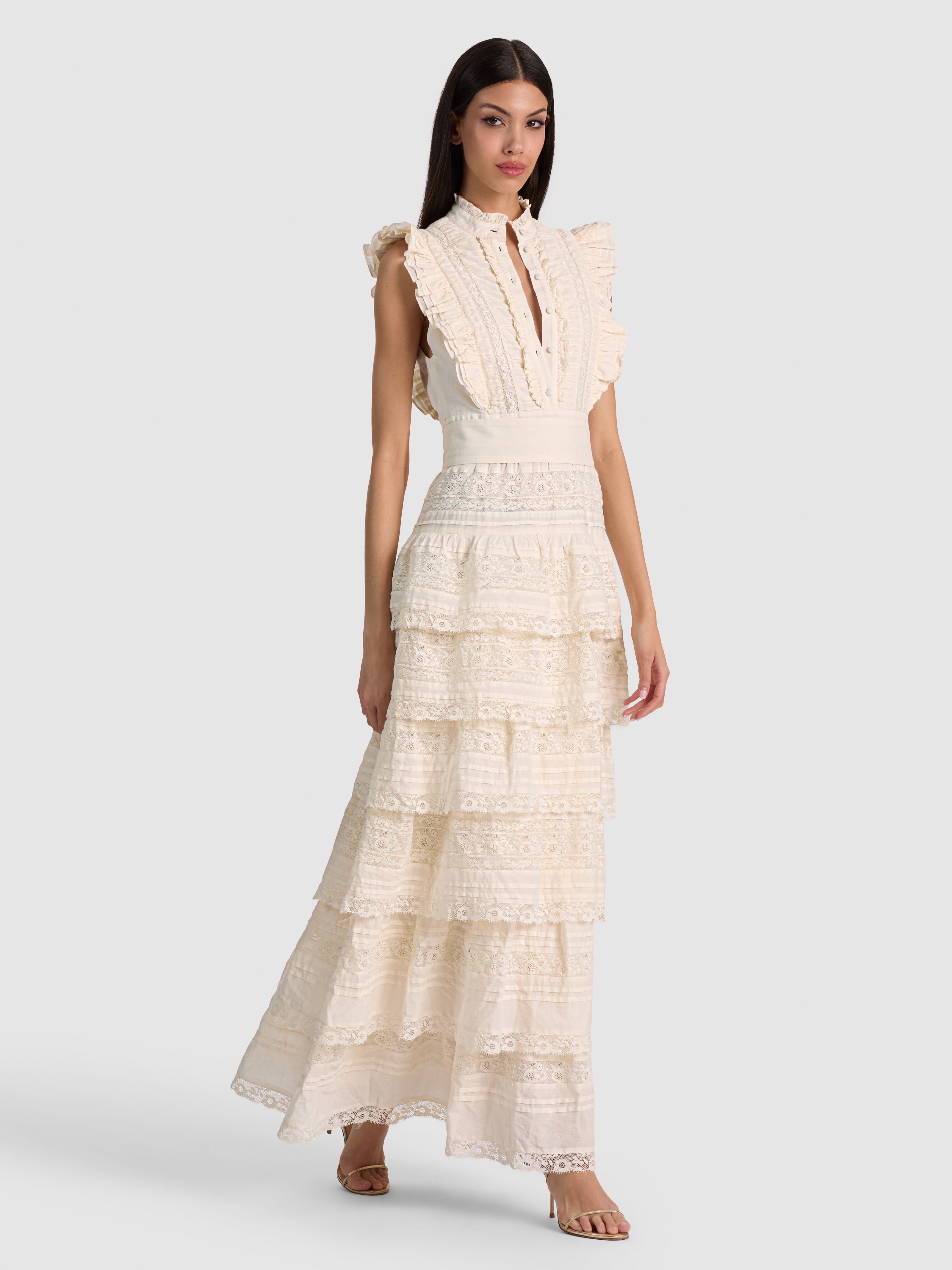 TAHARA TIERED MAXI DRESS-CHINO-ALICE + OLIVIA