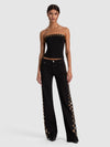 ALISON TUBE TOP W GROMMETS-Black-ALICE + OLIVIA
