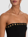 ALISON TUBE TOP W GROMMETS-Black-ALICE + OLIVIA