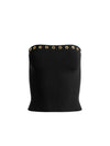 ALISON GROMMET TUBE TOP-Black-ALICE + OLIVIA