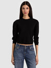 CALLUM PULLOVER WITH LACE UP BACK-Black-ALICE + OLIVIA