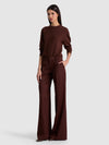 CALLUM PULLOVER WITH LACE UP BACK-DARK CHOCOLATE-ALICE + OLIVIA