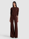 CALLUM PULLOVER WITH LACE UP BACK-DARK CHOCOLATE-ALICE + OLIVIA