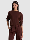 CALLUM PULLOVER WITH LACE UP BACK-DARK CHOCOLATE-ALICE + OLIVIA
