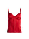 MIRA SEAMED LONGLINE STRUCTURED CORSET-GARNET-ALICE + OLIVIA