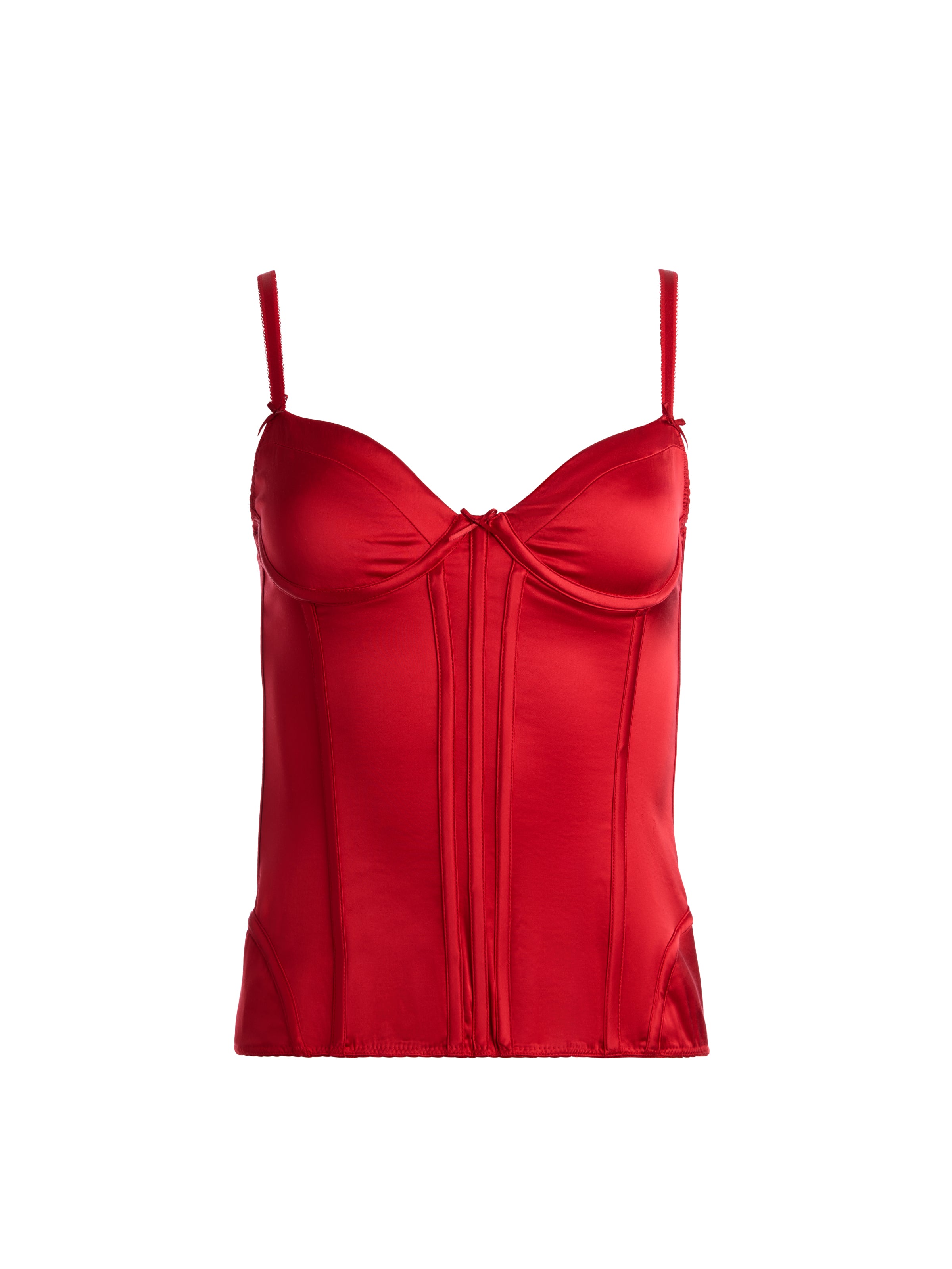MIRA SEAMED LONGLINE STRUCTURED CORSET-GARNET-ALICE + OLIVIA