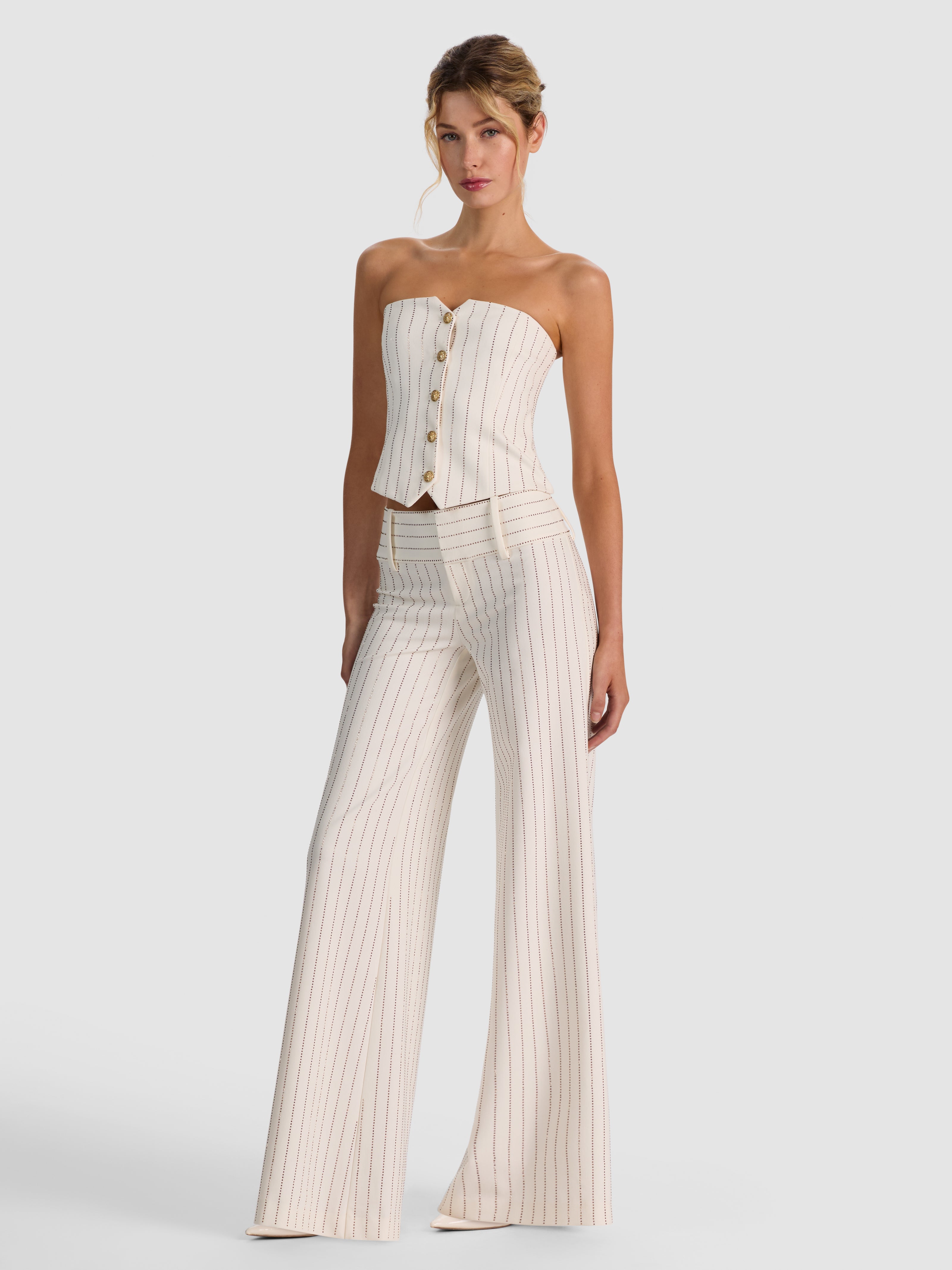 OLIVIA EMBELLISHED WIDE LEG PANT-OFF WHITE/GOLD-ALICE + OLIVIA