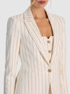 BREANN EMBELLISHED BLAZER-OFF WHITE/GOLD-ALICE + OLIVIA