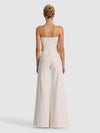 KELCEY STRAPLESS EMBELLISHED VEST-OFF WHITE/GOLD-ALICE + OLIVIA