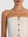KELCEY STRAPLESS EMBELLISHED VEST-OFF WHITE/GOLD-ALICE + OLIVIA