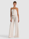 KELCEY STRAPLESS EMBELLISHED VEST-OFF WHITE/GOLD-ALICE + OLIVIA