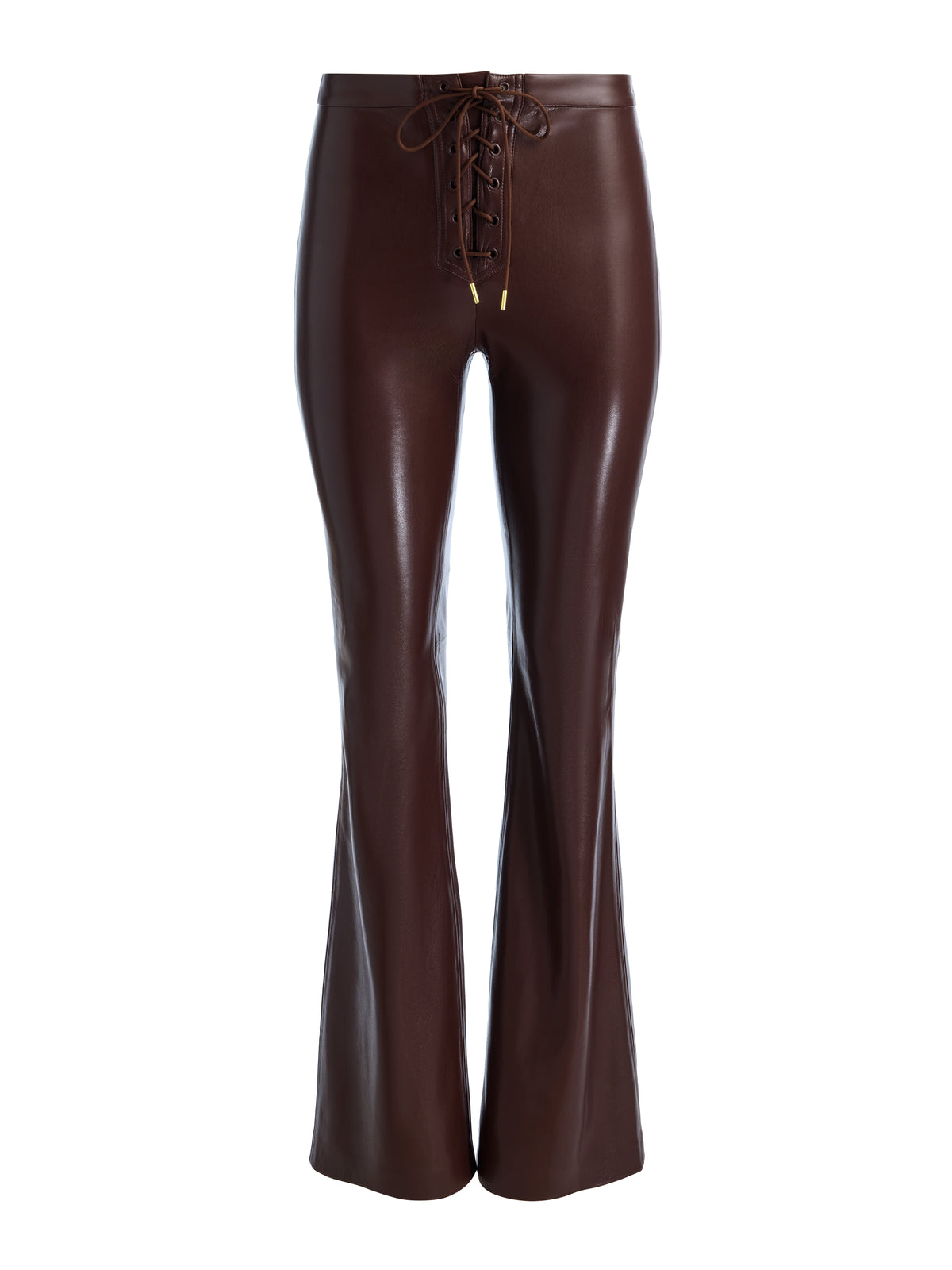 RAVYN VEGAN LACE UP BOOTCUT PANT - DARK CHOCOLATE