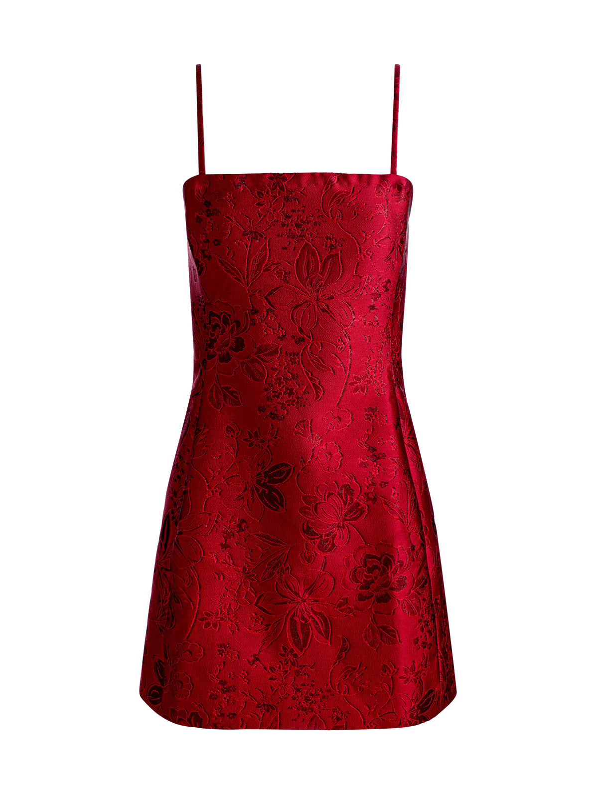VELIA EMBROIDERED MINI DRESS - HIBISCUS