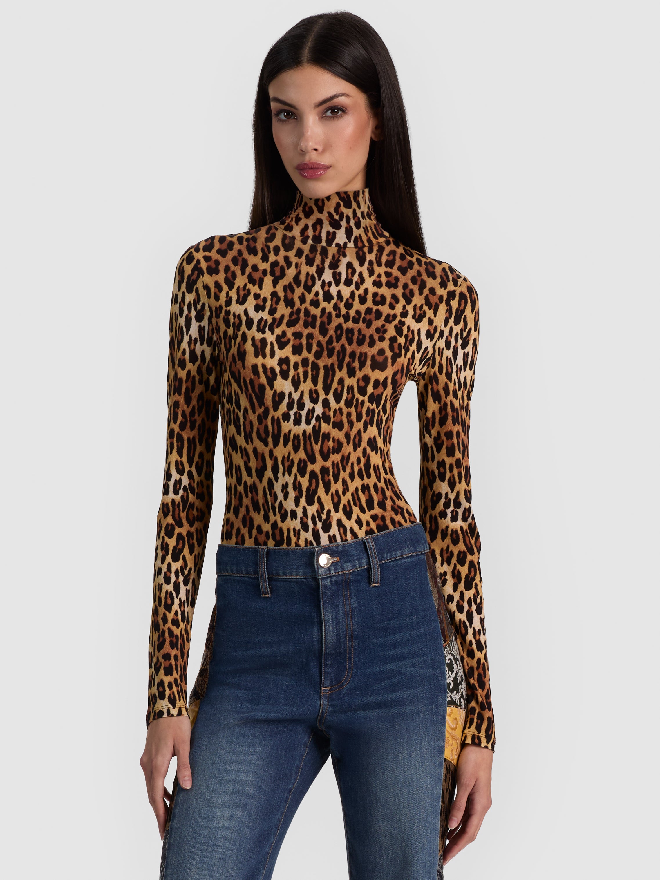 DELAINA TURTLENECK TOP-SPOTTED LEOPARD-ALICE + OLIVIA