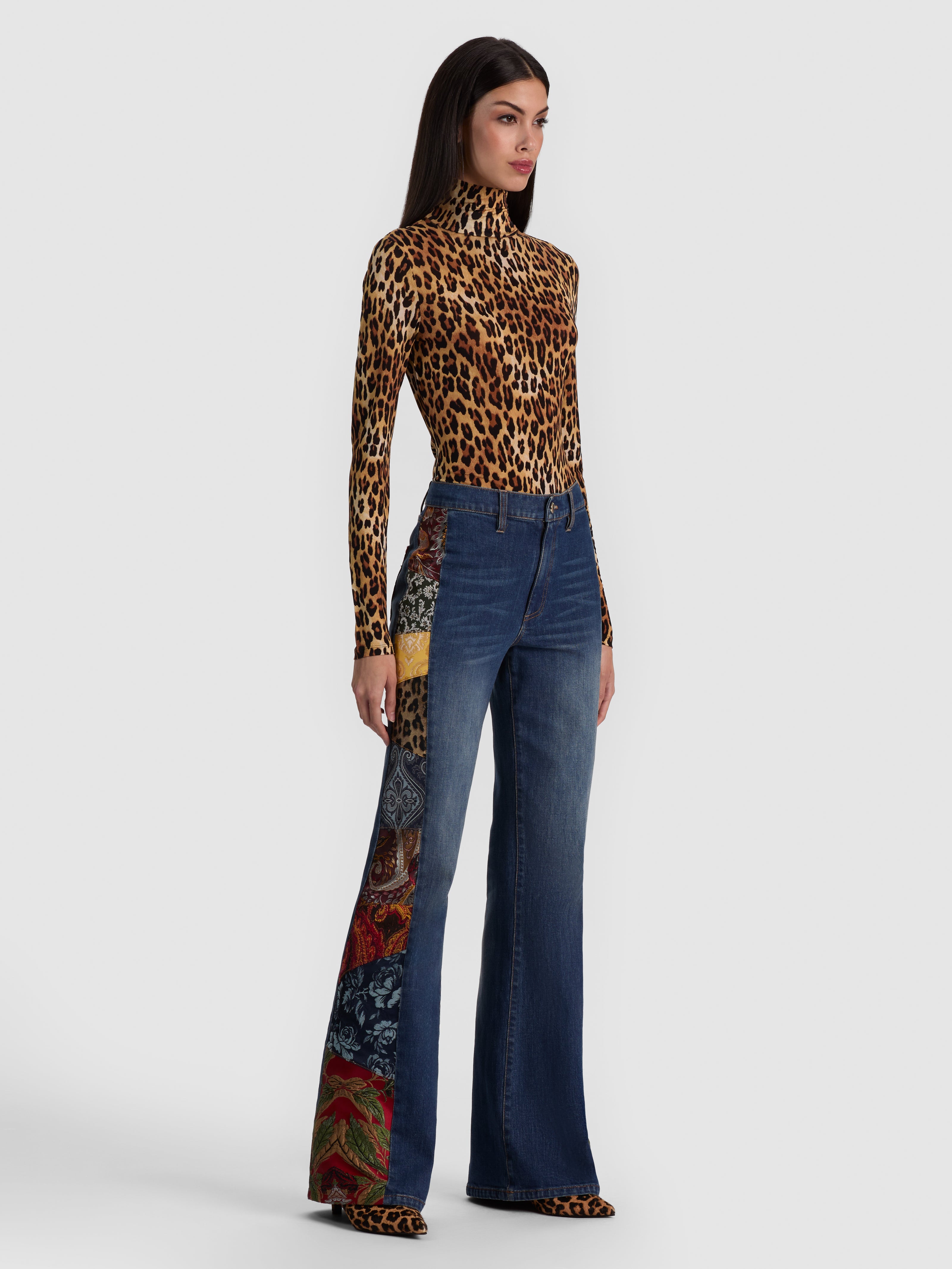 DELAINA TURTLENECK TOP-SPOTTED LEOPARD-ALICE + OLIVIA