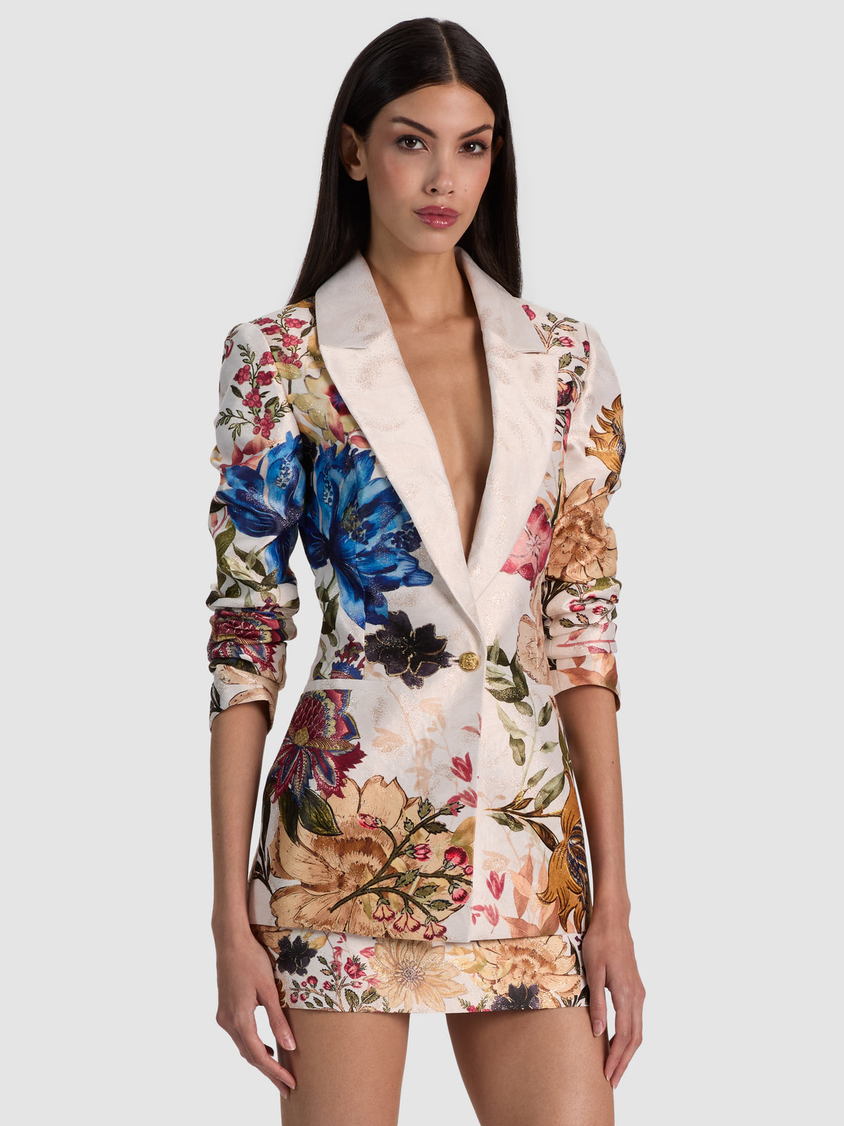 BLAZER DE TYPE BOYFRIEND DENNY SLIM AVEC COL À ENCOCHE – FALLEN PETALS TG