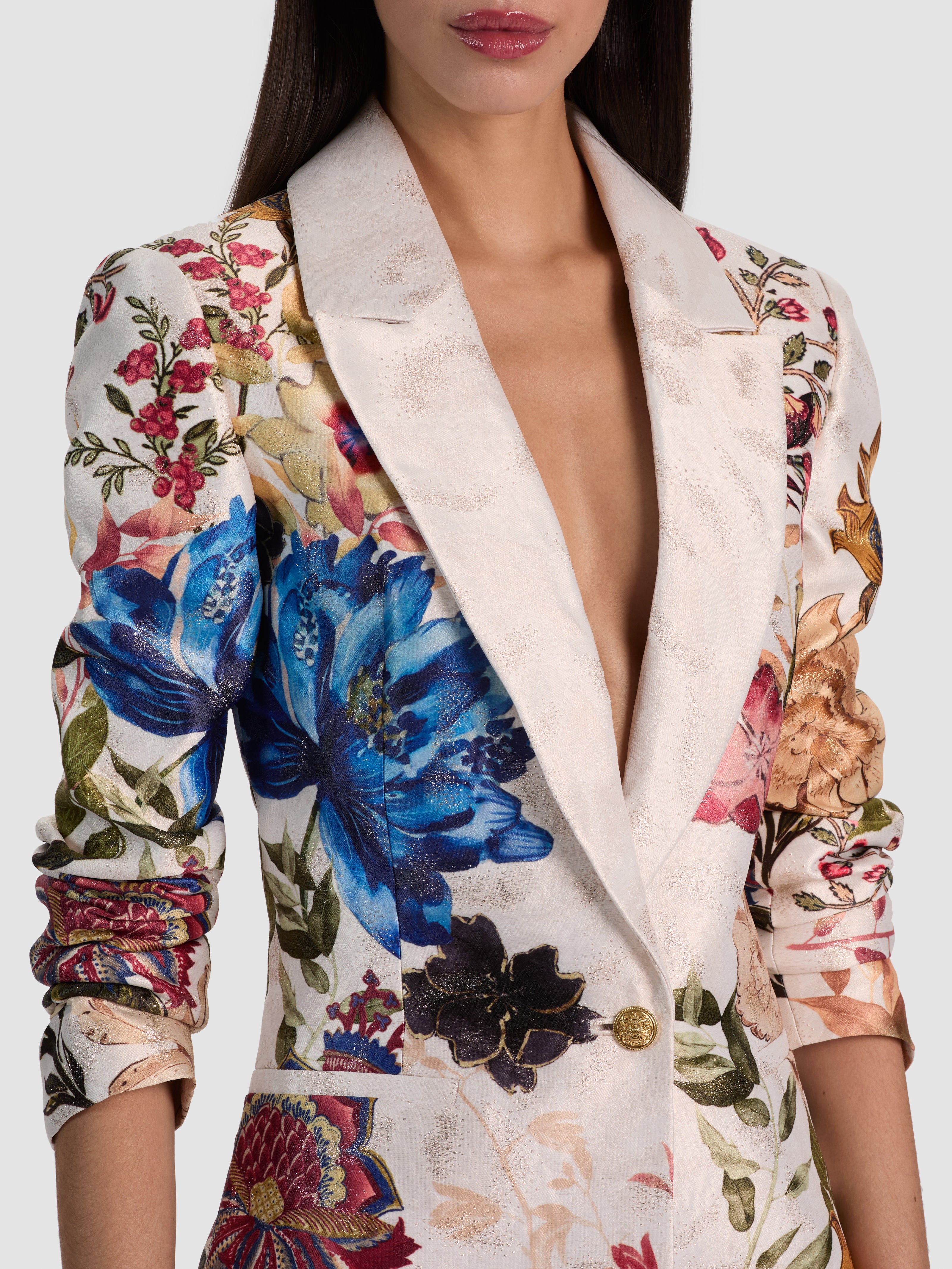 BLAZER DE TYPE BOYFRIEND DENNY SLIM AVEC COL À ENCOCHE – FALLEN PETALS TG-ALICE + OLIVIA