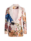 DENNY SLIM NOTCH COLLAR BOYFRIEND BLAZER-FALLEN PETALS LG-ALICE + OLIVIA
