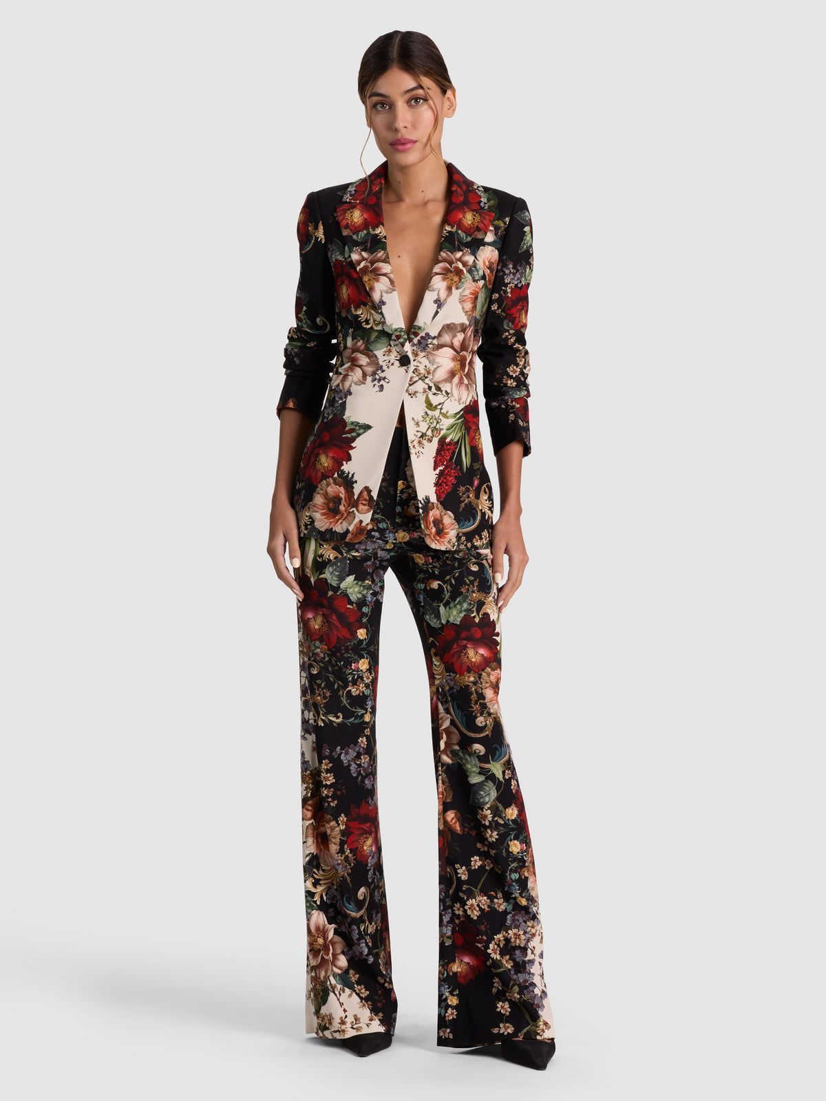 BREANN FITTED BLAZER - FLORAL RADIANCE