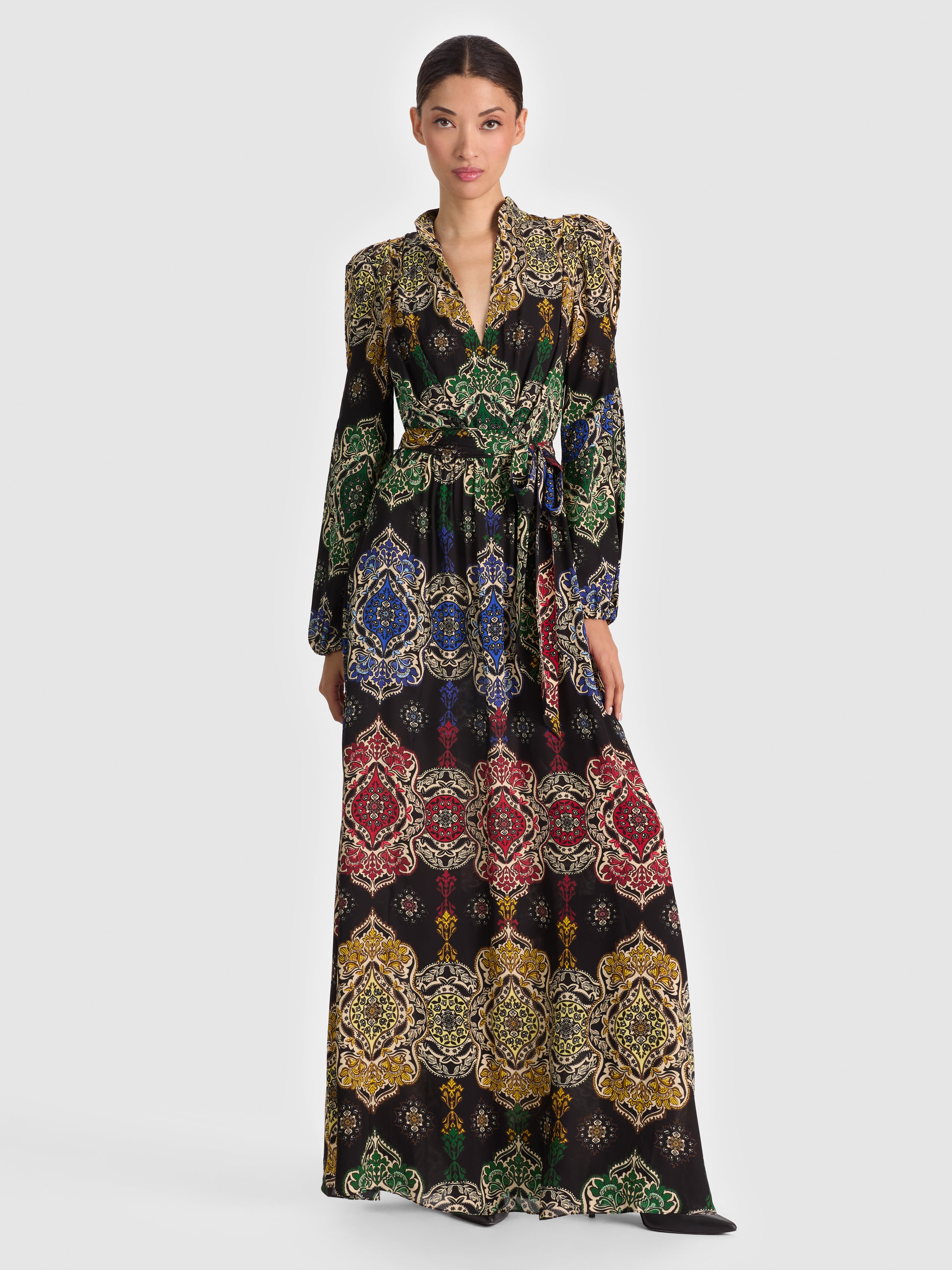 VALENCIA MAXI SHIRT DRESS-ROAD TO LOVE LG-ALICE + OLIVIA