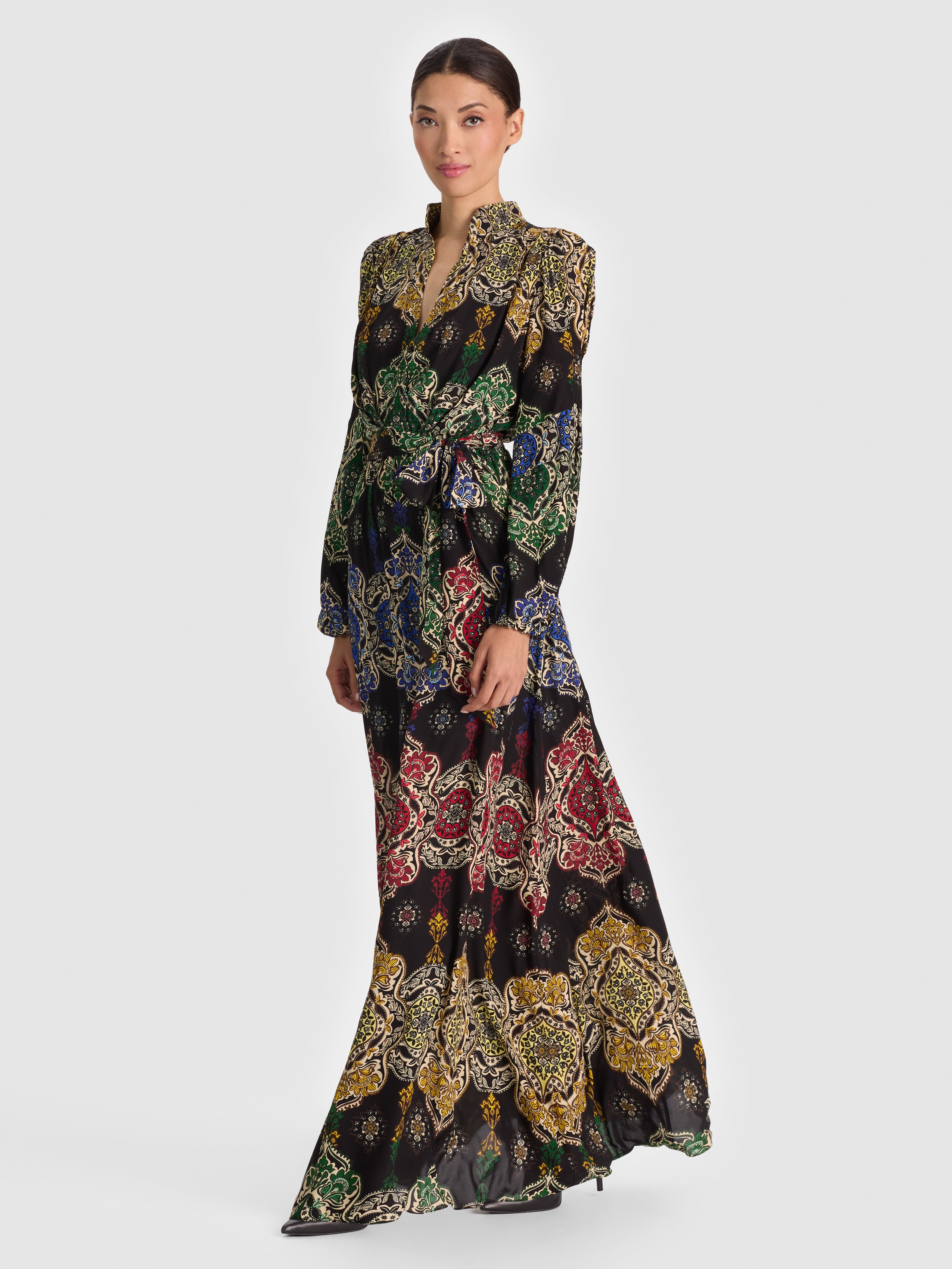 VALENCIA MAXI SHIRT DRESS-ROAD TO LOVE LG-ALICE + OLIVIA