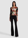 FREYA BUTTON DOWN TOP-FLORAL RADIANCE-ALICE + OLIVIA