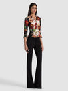 FREYA BUTTON DOWN TOP-FLORAL RADIANCE-ALICE + OLIVIA