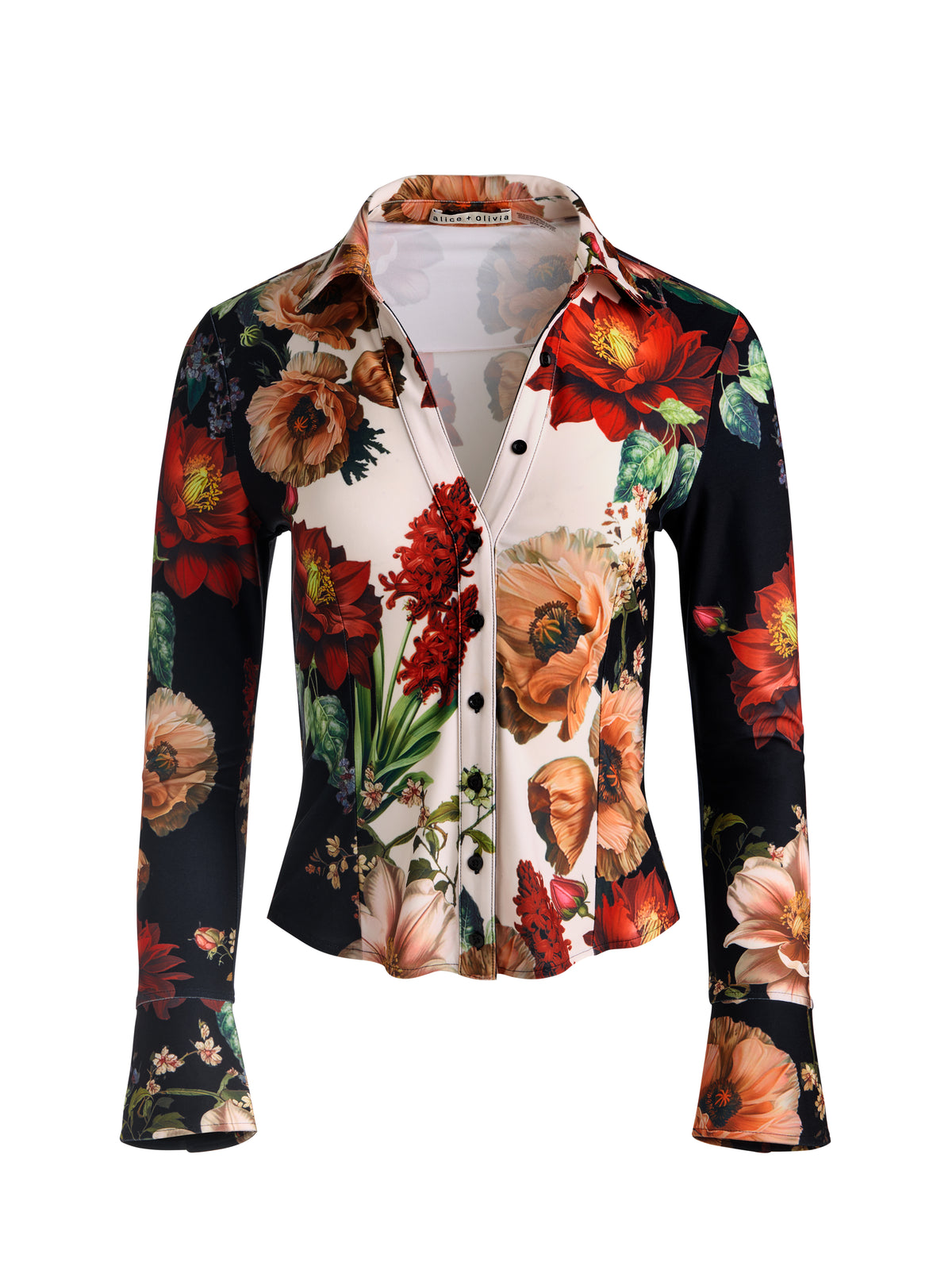FREYA BUTTON DOWN TOP - FLORAL RADIANCE